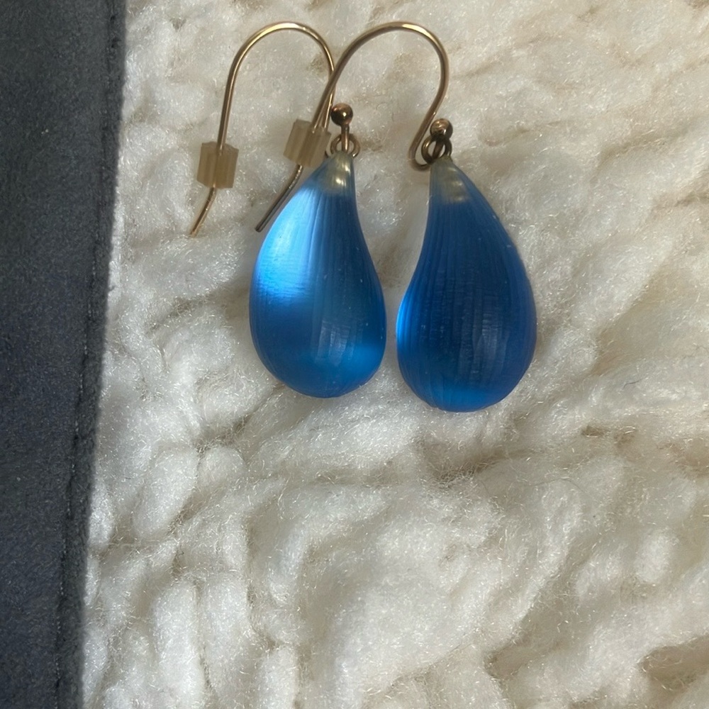Alexis Bittar Blue Teardrop Earrings
